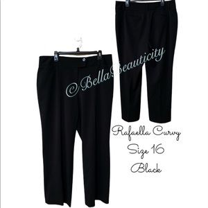 Rafaella Curvy Black Dress Pants Size 16 Preowned